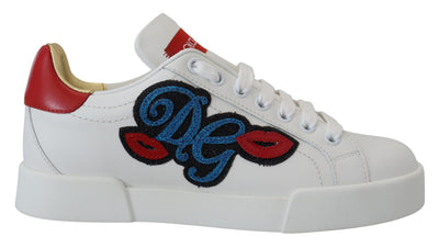 White Portofino Logo Classic Sneakers Shoes