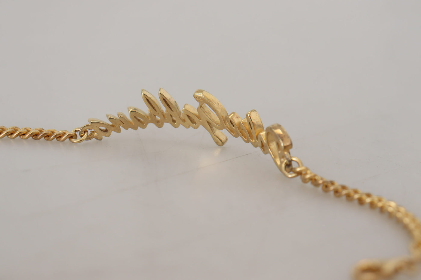 Gold Plated 925 Sterling Silver Chain Logo Bracelet