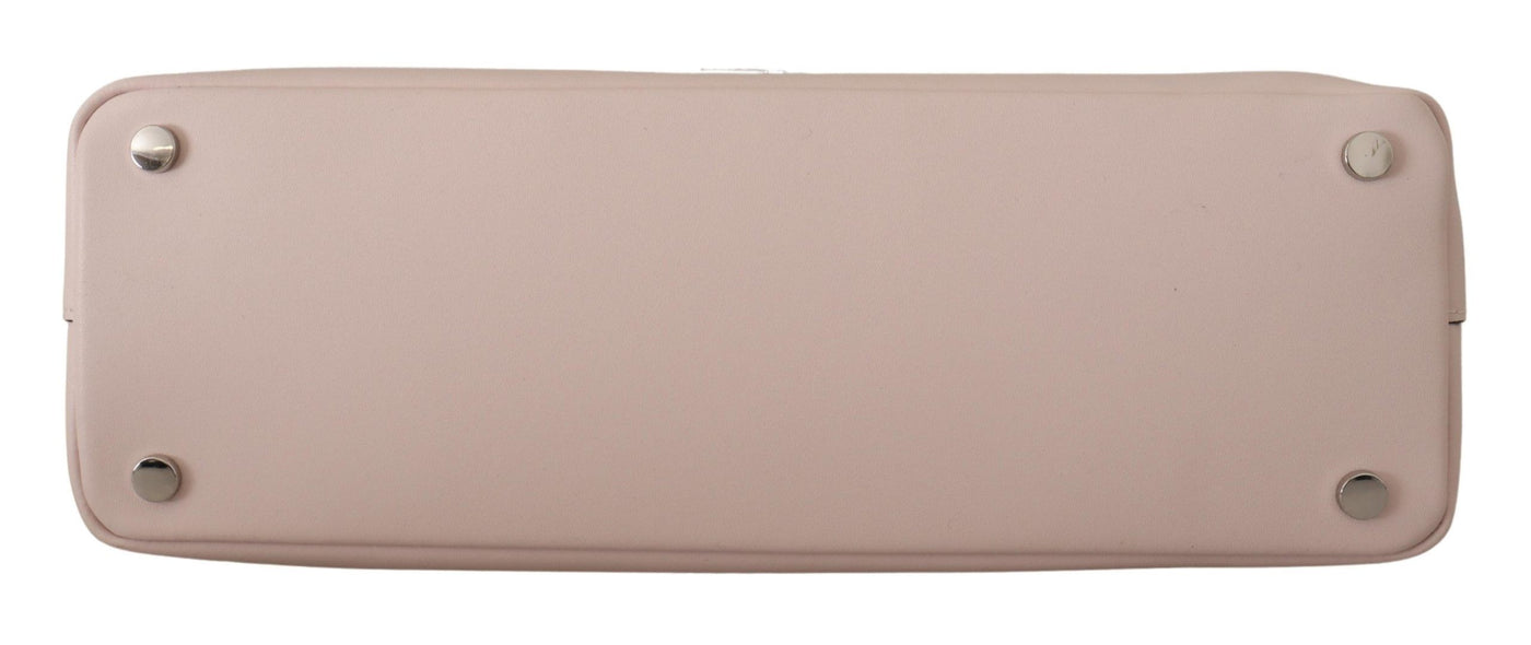 Light Pink Mauve Leather Shoulder Bag