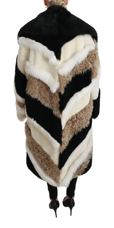 Sheep Fur Shearling Cape Jacket Coat