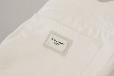 White Cotton Comfort Fit Denim Jeans