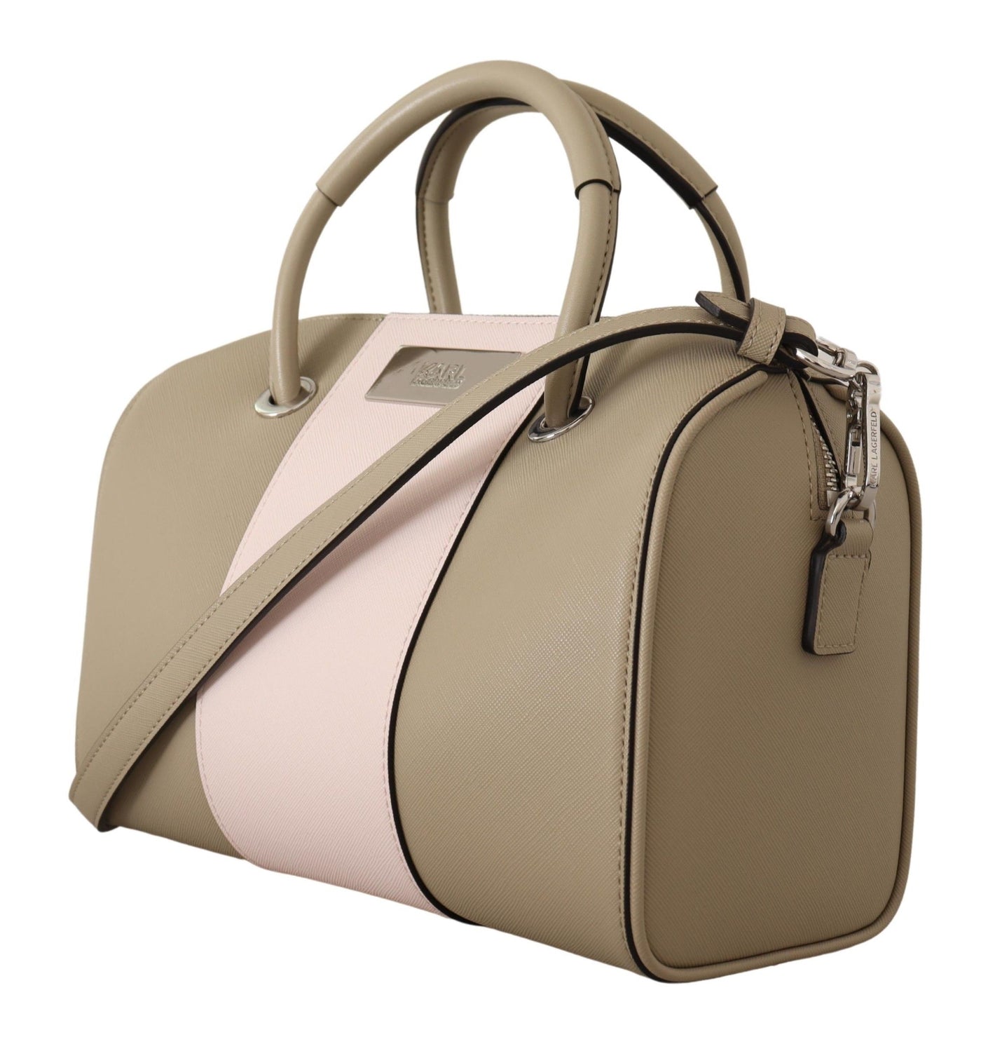 Sage Green Polyurethane Shoulder And Handbag