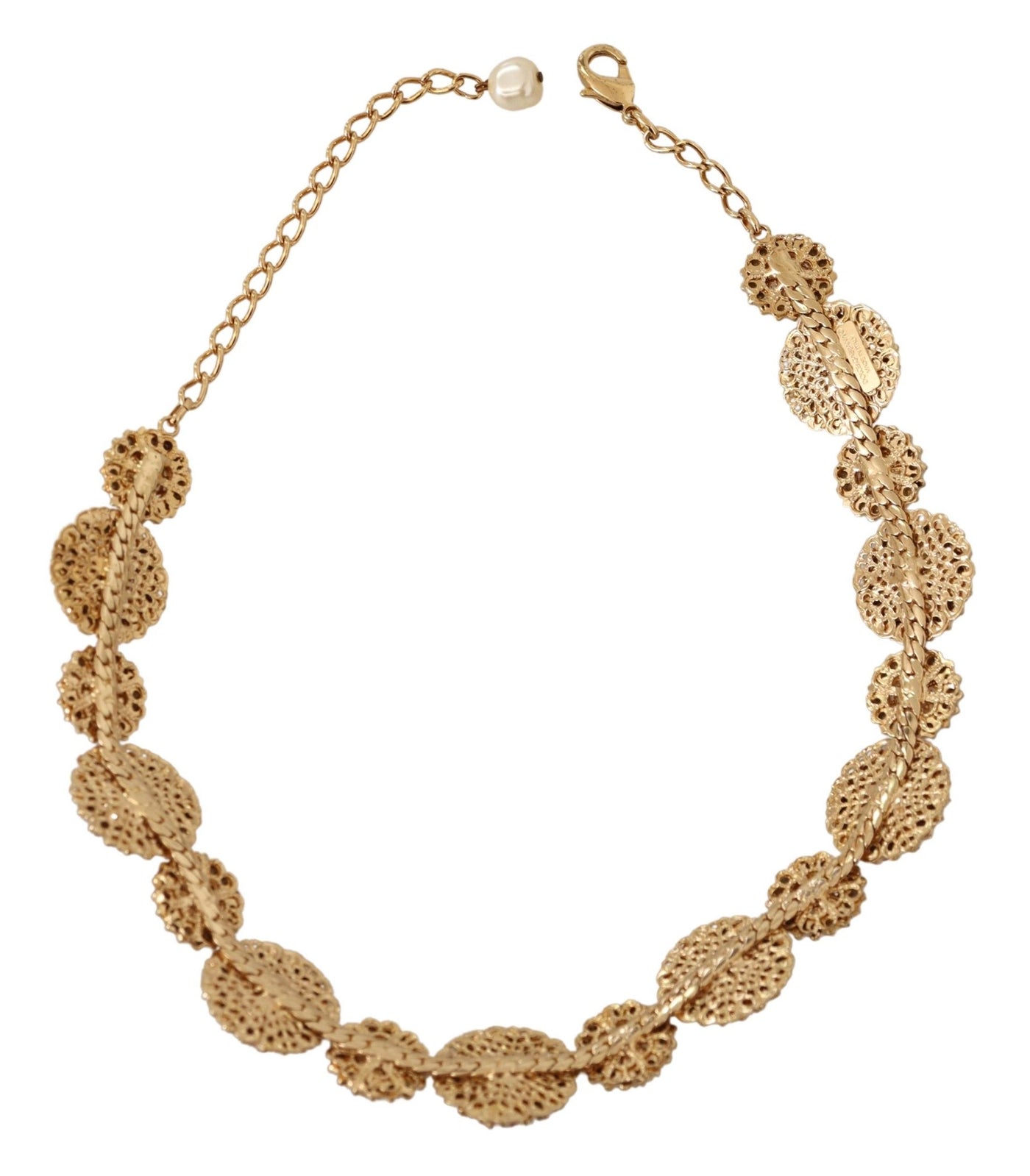 Gold Plated Brass Multicolor Crystal Embellished Necklace