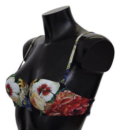 Multicolor Floral Print Swimwear Bikini Tops