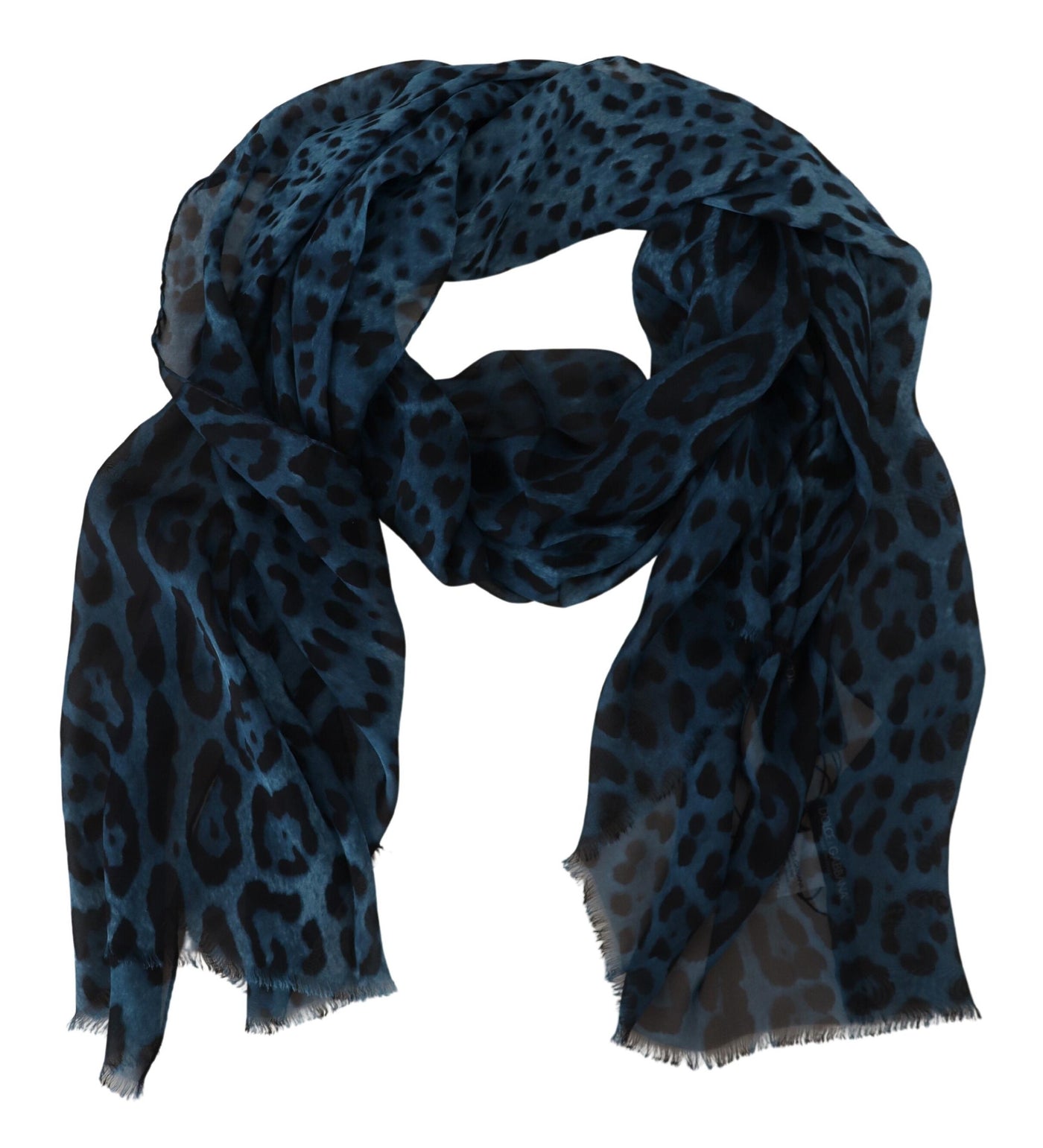 Blue Leopard Scarf Neck Warm Shawl Scarf