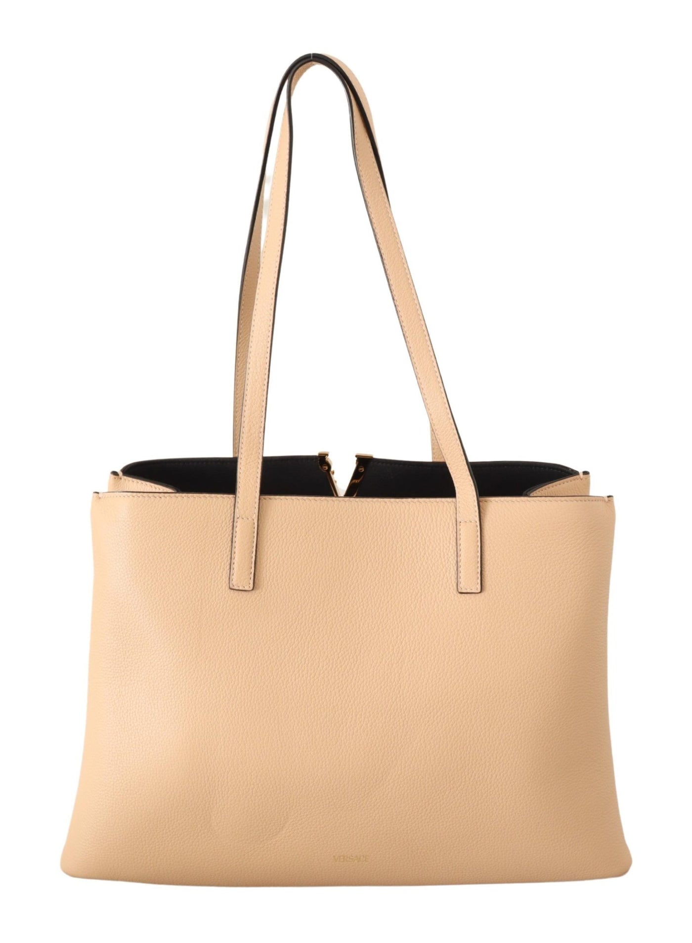 Nude Calf Leather Tote Shoulder & Handbag