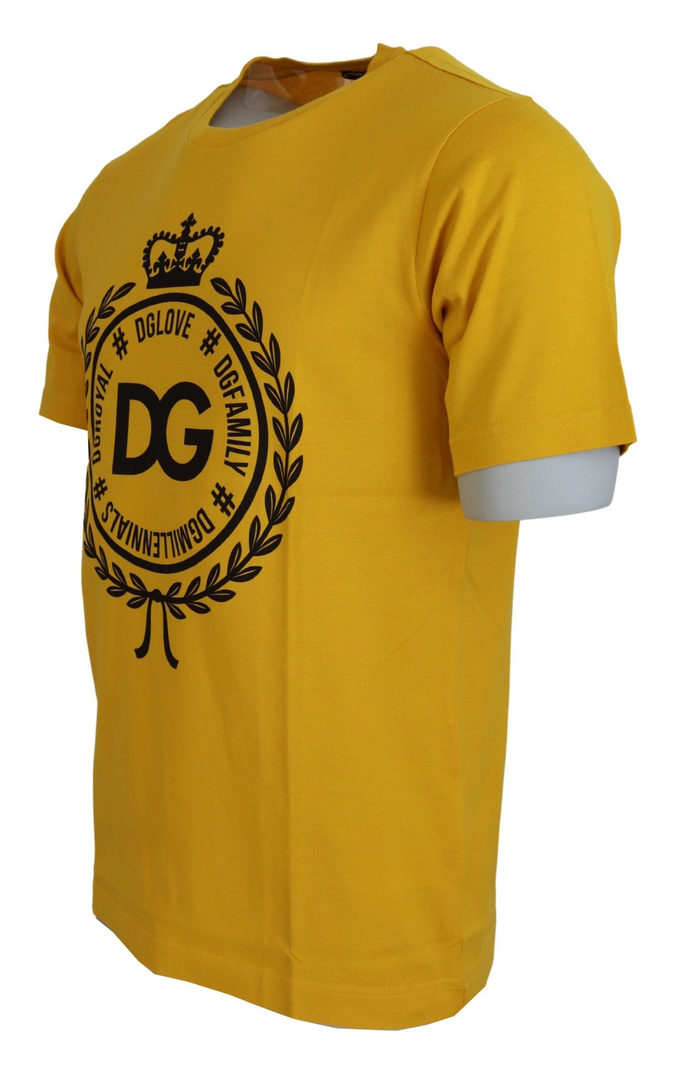 Yellow Dark Cotton Short Sleeve T-shirt