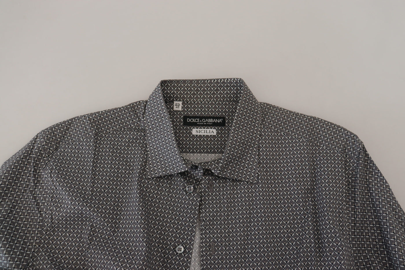 Gray Patterned SICILIA Long Sleeves Shirt