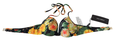 Multicolor Floral Print Swimwear  Bikini Tops