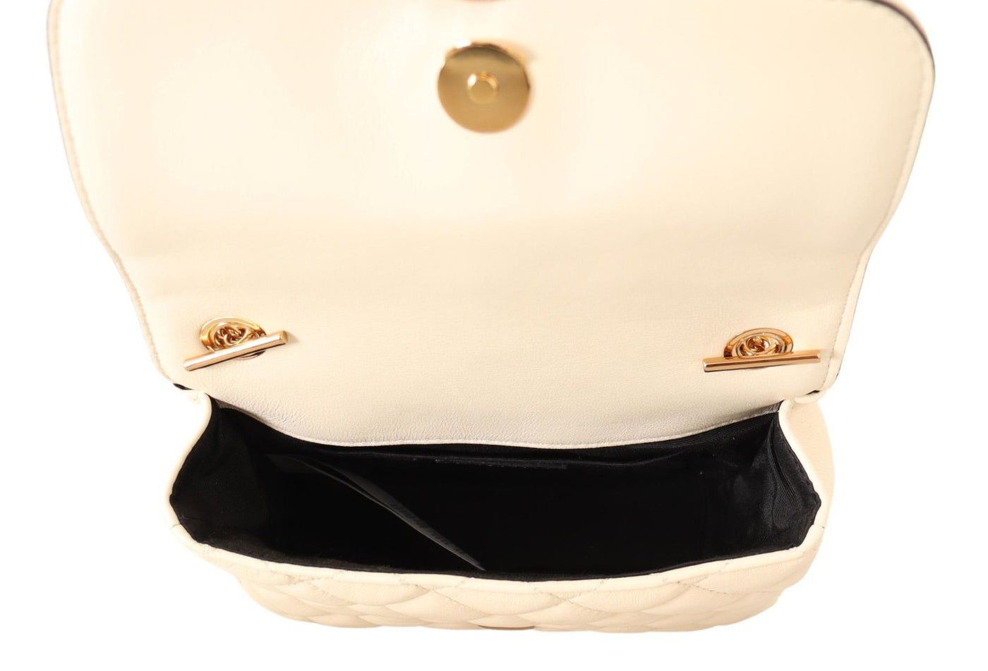 White Nappa Leather Medusa Small Crossbody Bag