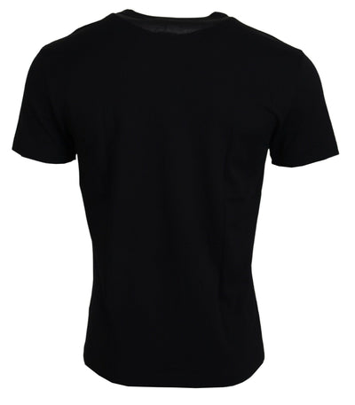 Black Sneak Peek Cotton Short Sleeve T-shirt