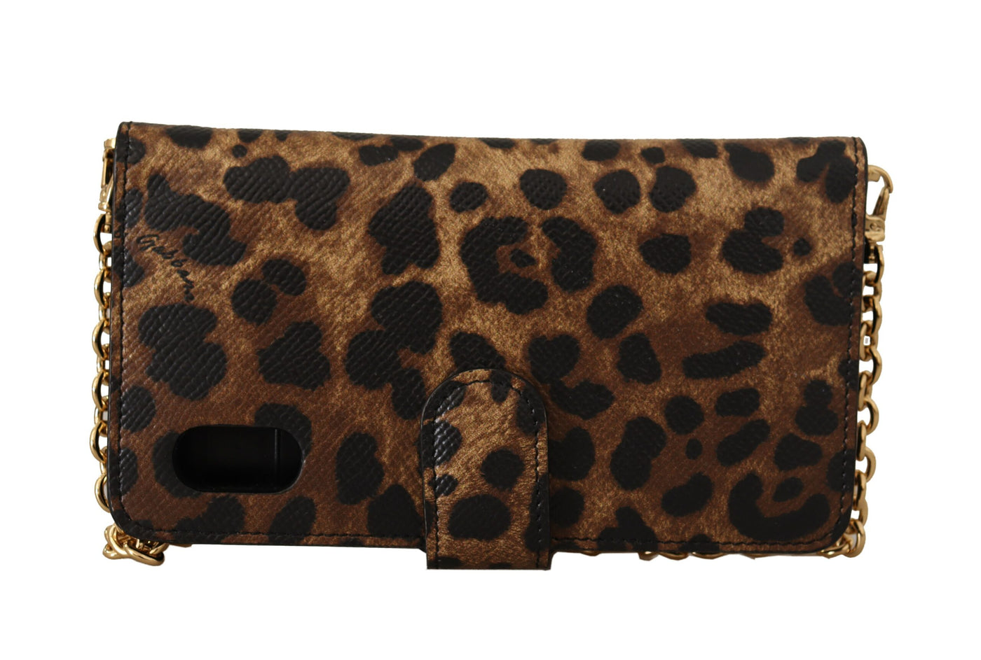 Brown Leopard Crystal iPhone Case Wallet