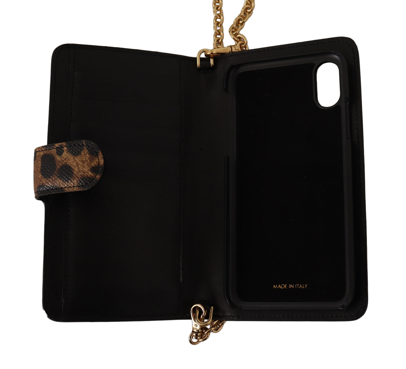 Brown Leopard Crystal iPhone Case Wallet