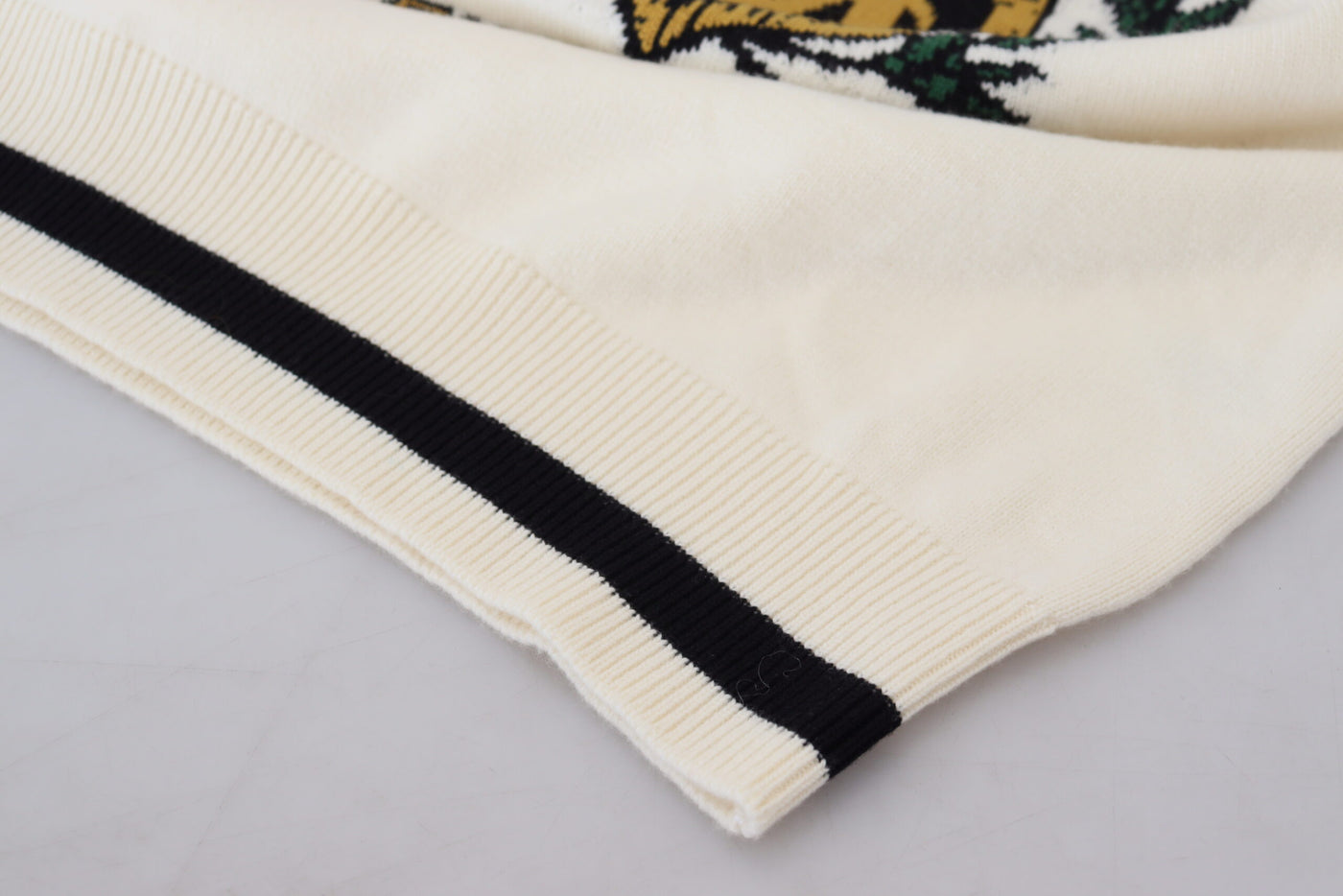 White Henry VIII Cashmere Pullover Sweater