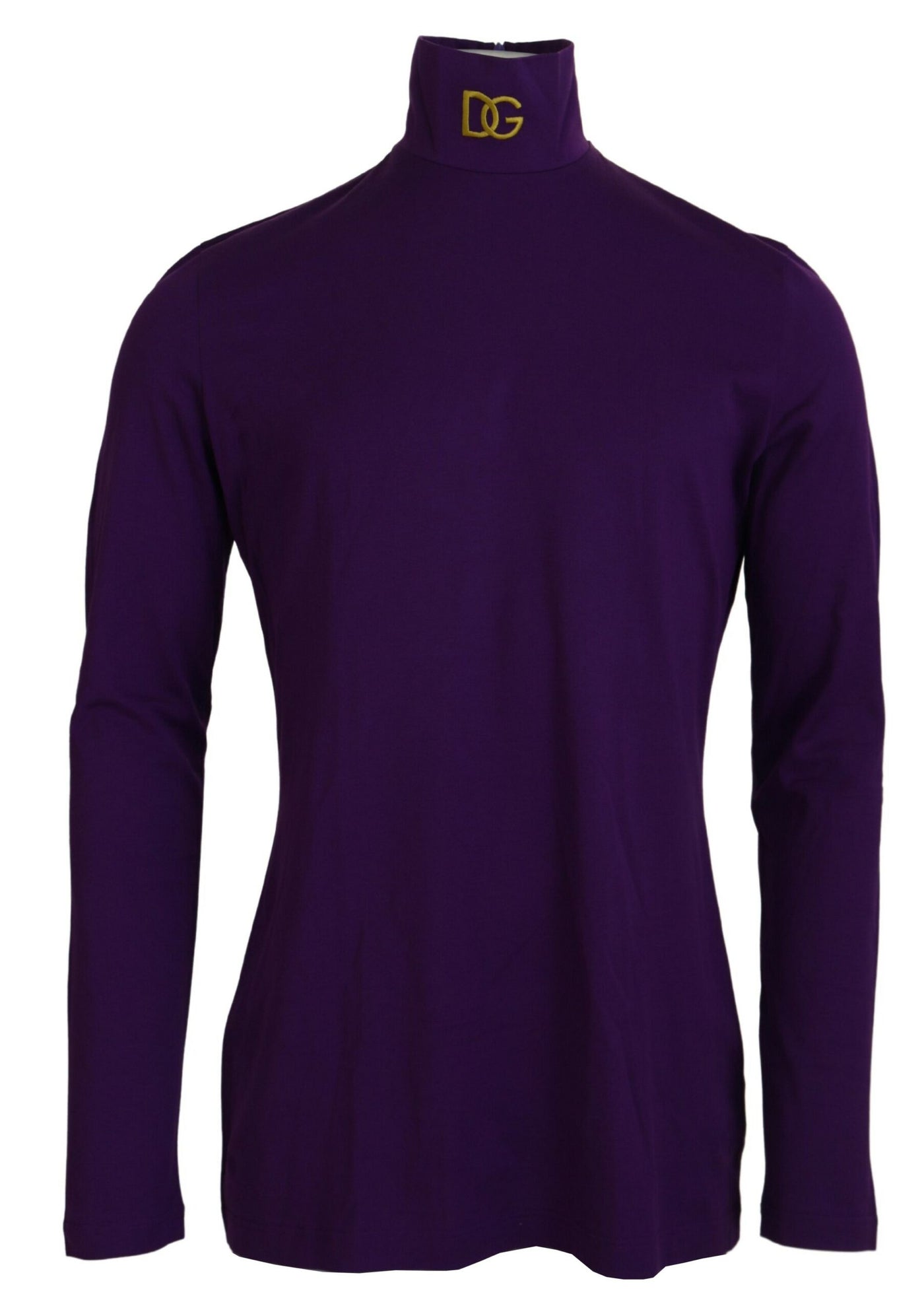 Purple Cotton Turtle Neck Pullover Sweater