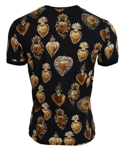 Black Sacred Heart Short Sleeves T-shirt