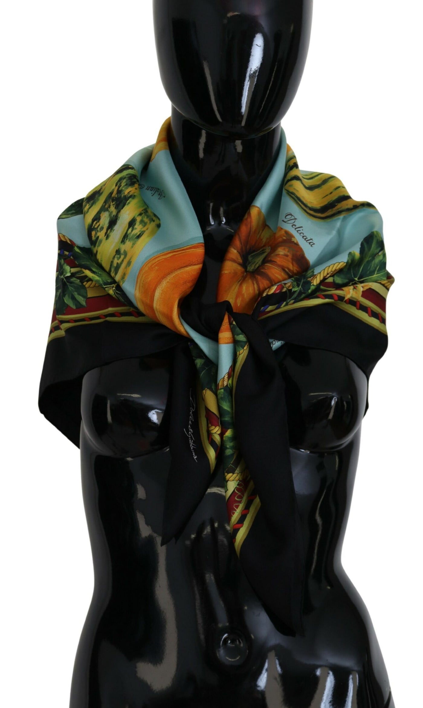 Multicolor Pumpkin Silk Shawl Wrap Scarf