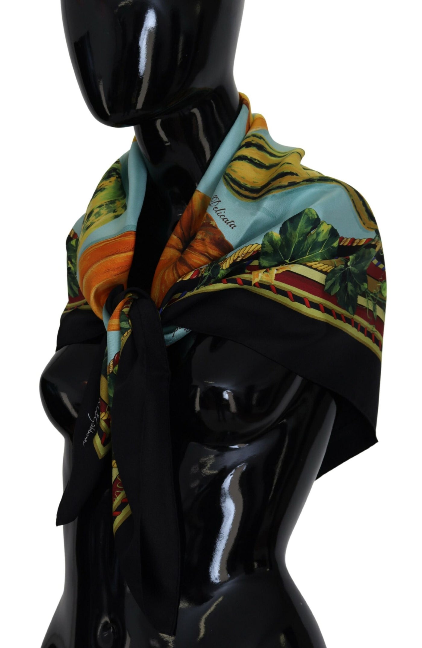 Multicolor Pumpkin Silk Shawl Wrap Scarf