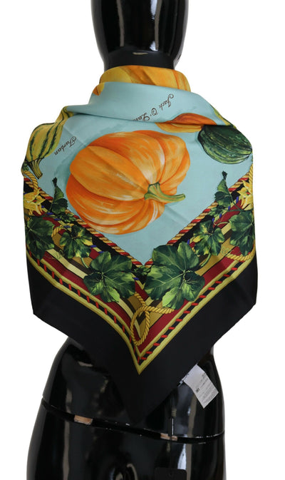 Multicolor Pumpkin Silk Shawl Wrap Scarf