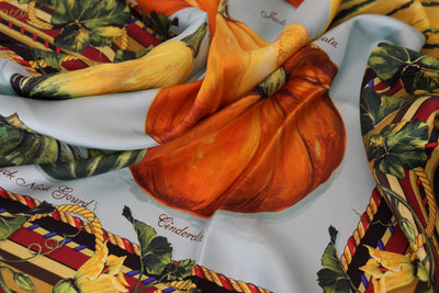 Multicolor Pumpkin Silk Shawl Wrap Scarf