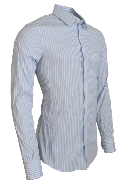 Blue Striped SICILIA Men Long Sleeves Shirt