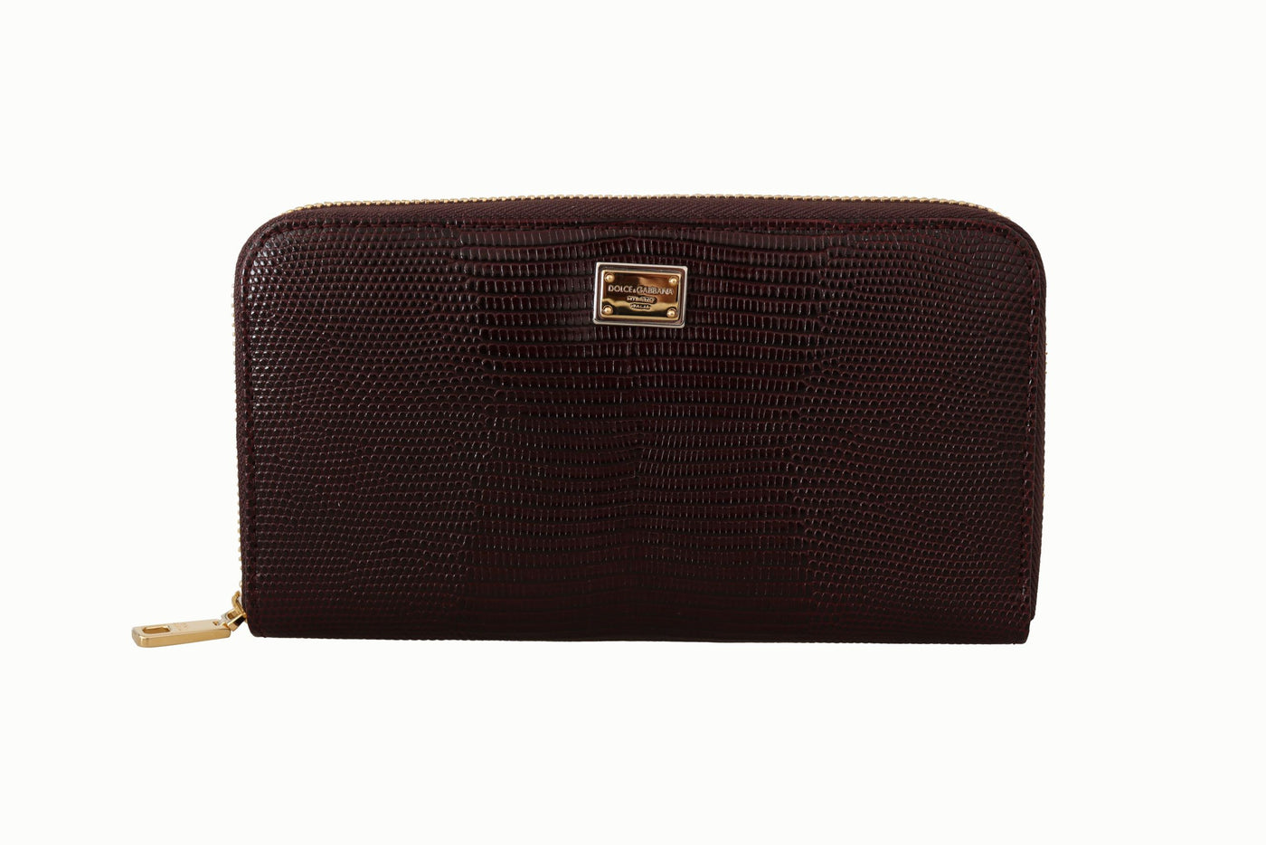 Bordeaux Leather Zip Around Continental Wallet