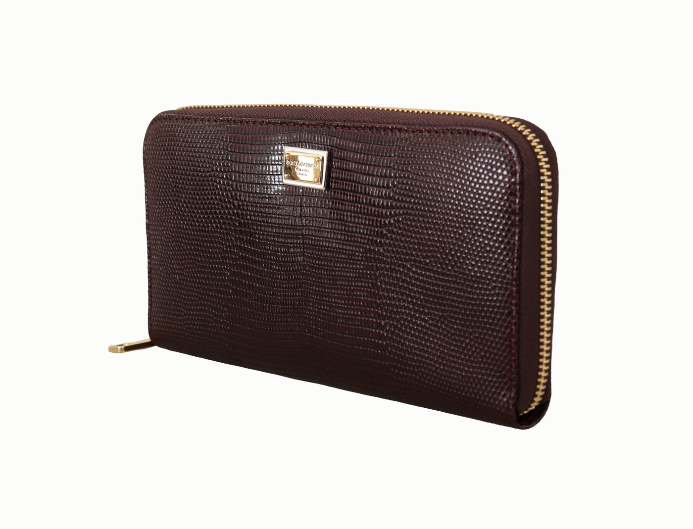 Bordeaux Leather Zip Around Continental Wallet