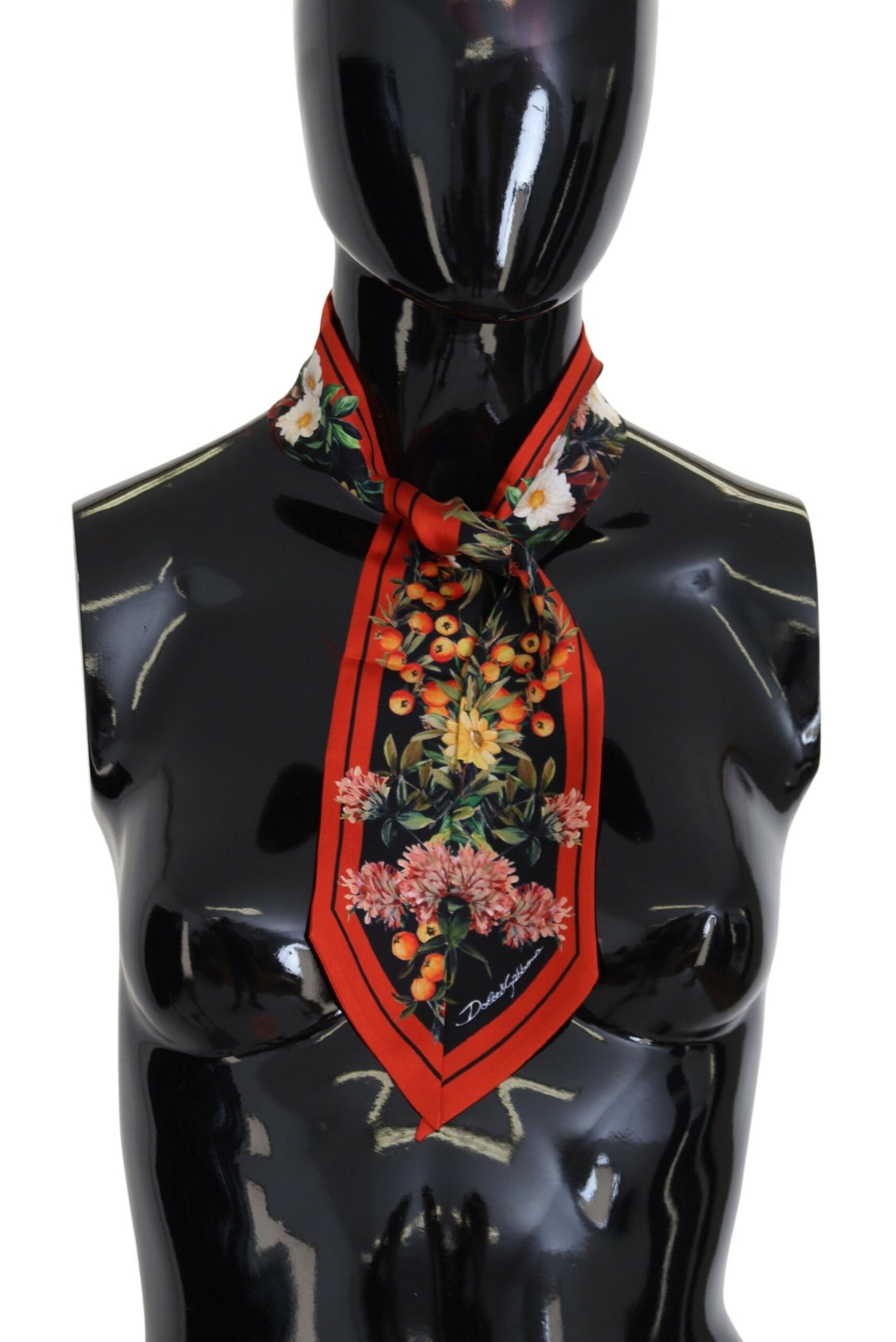 Multicolor Floral Print Silk Shawl Scarf