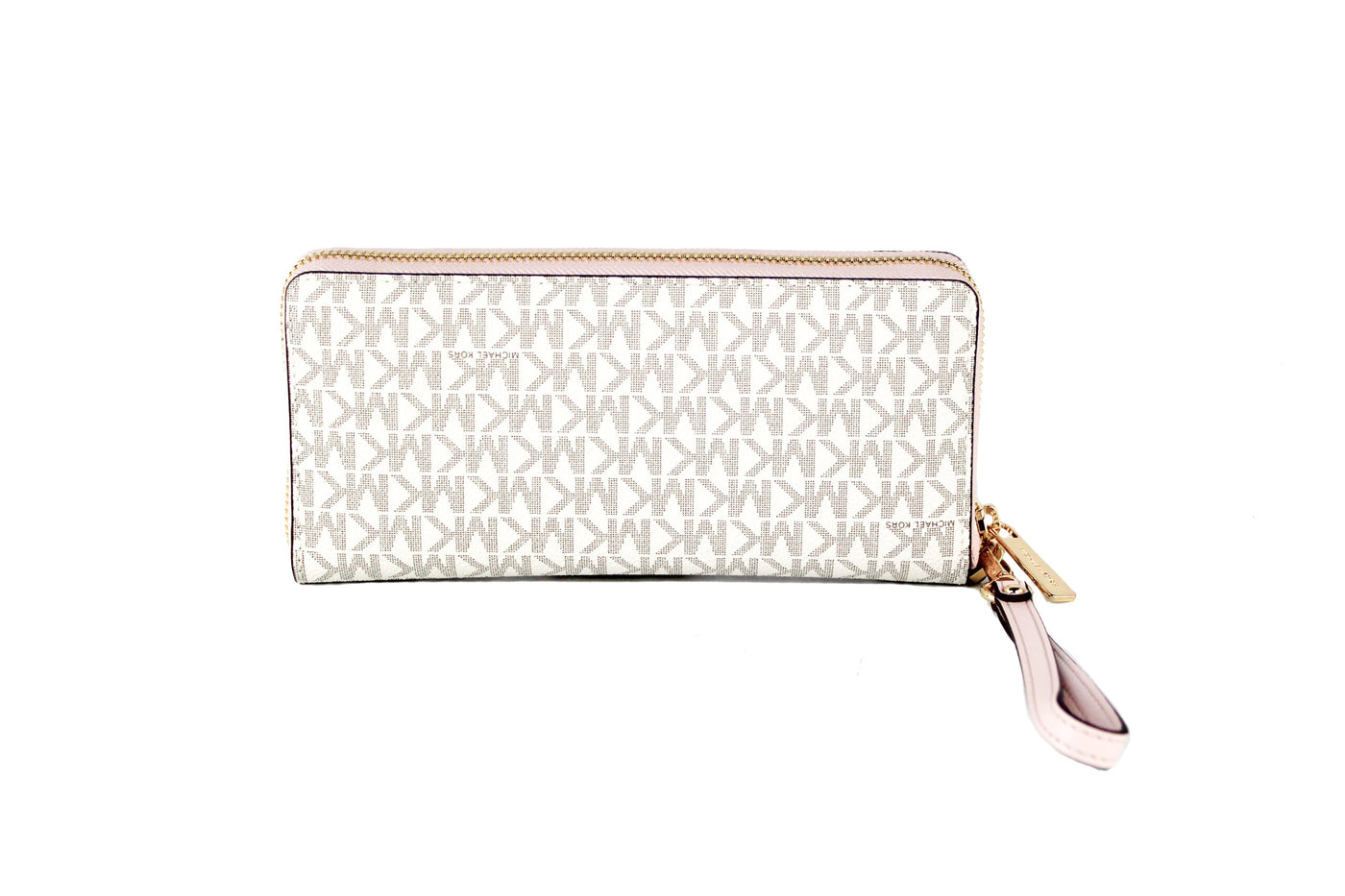 Jet Set Large Continental Travel Clutch Wristlet Wallet Vanilla Signature Powder Blush