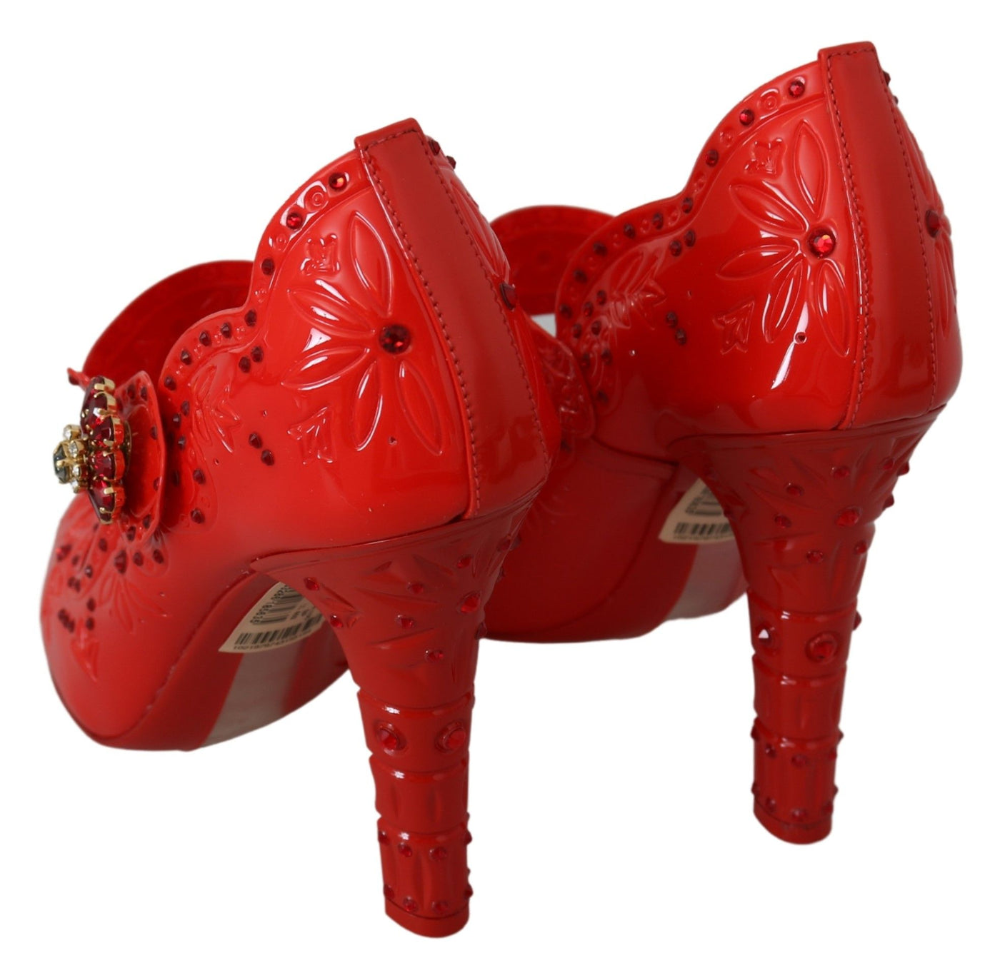 Red Floral Crystal CINDERELLA Heels Shoes