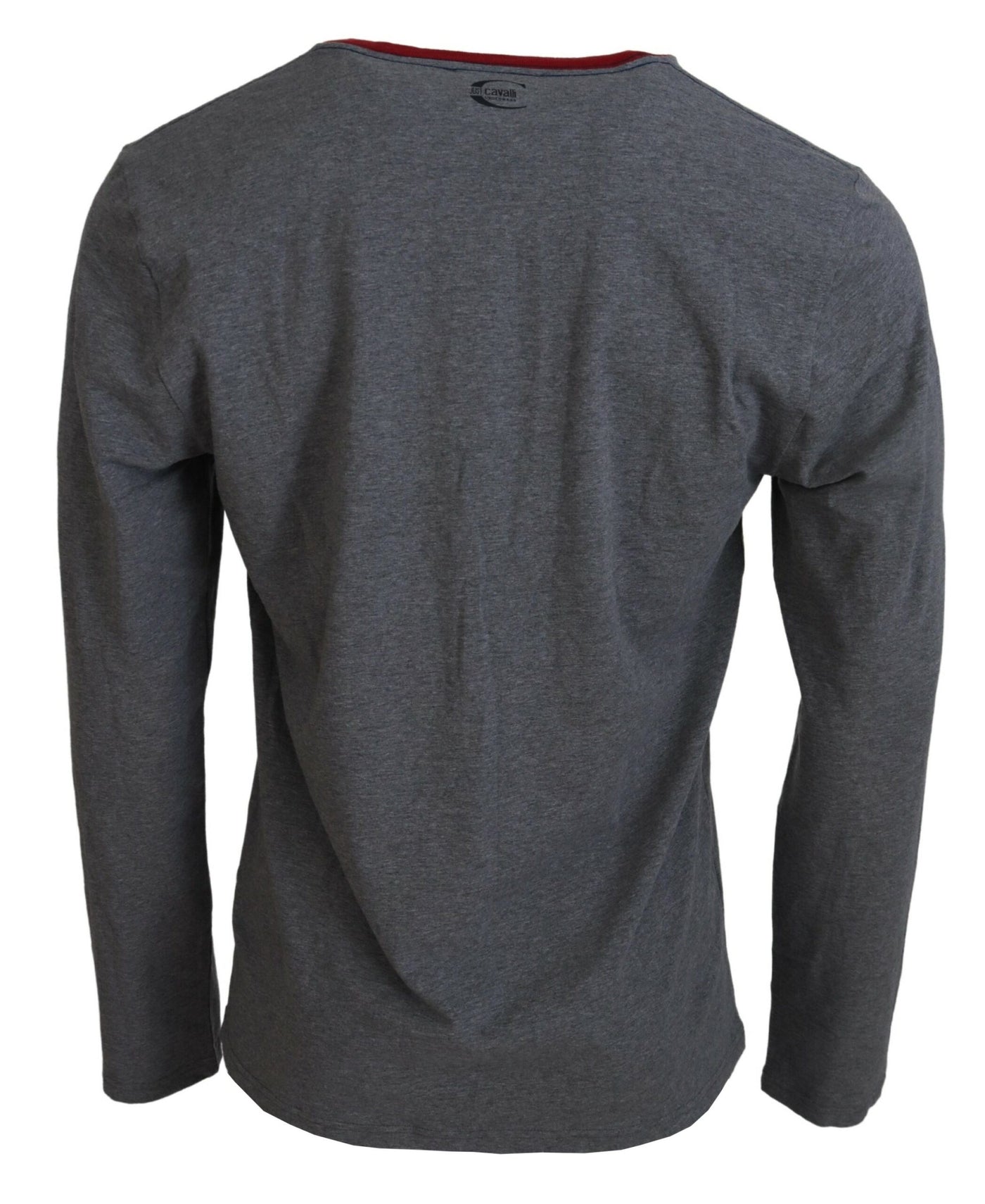 Gray Cotton Printed Men Casual Pullover T-shirt