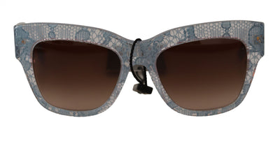 Blue Lace Acetate Rectangle Shades Sunglasses