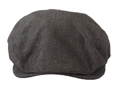 Gray Newsboy Men Capello Cotton Blend Hat