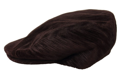 Brown Velvet Newsboy Men Capello Cotton Hat