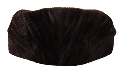 Brown Velvet Newsboy Men Capello Cotton Hat