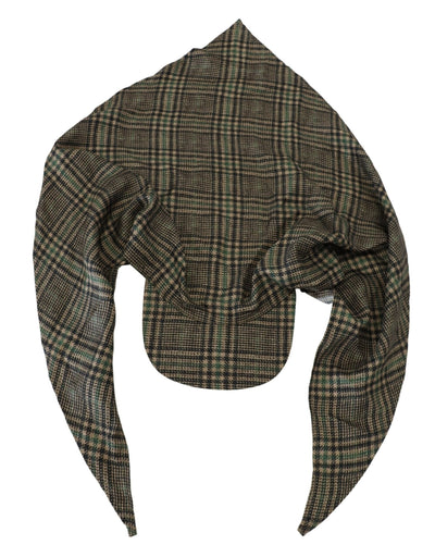 Multicolor Plaid Pattern Whole Head Wrap Hat