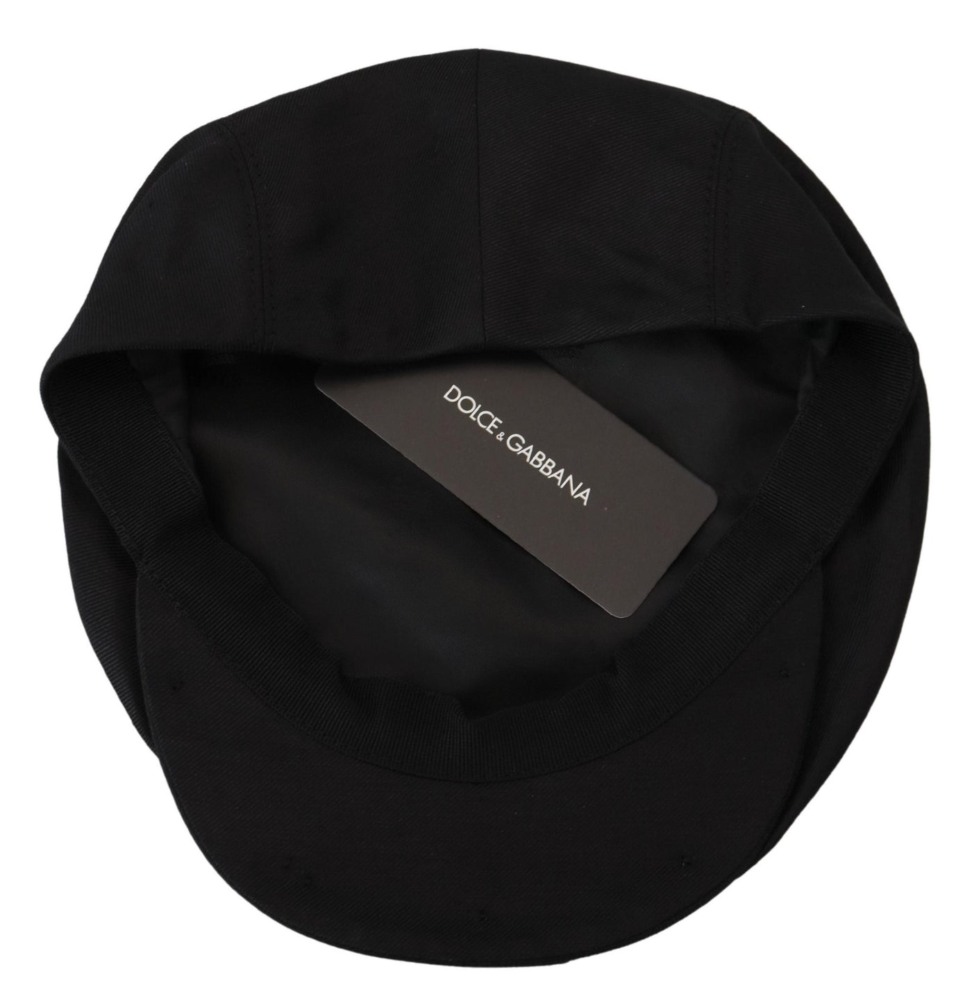 Black Solid Linen Blend Newsboy Men Hat