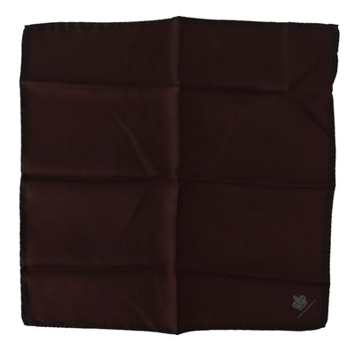 Maroon Square Handkerchief 100% Silk Scarf