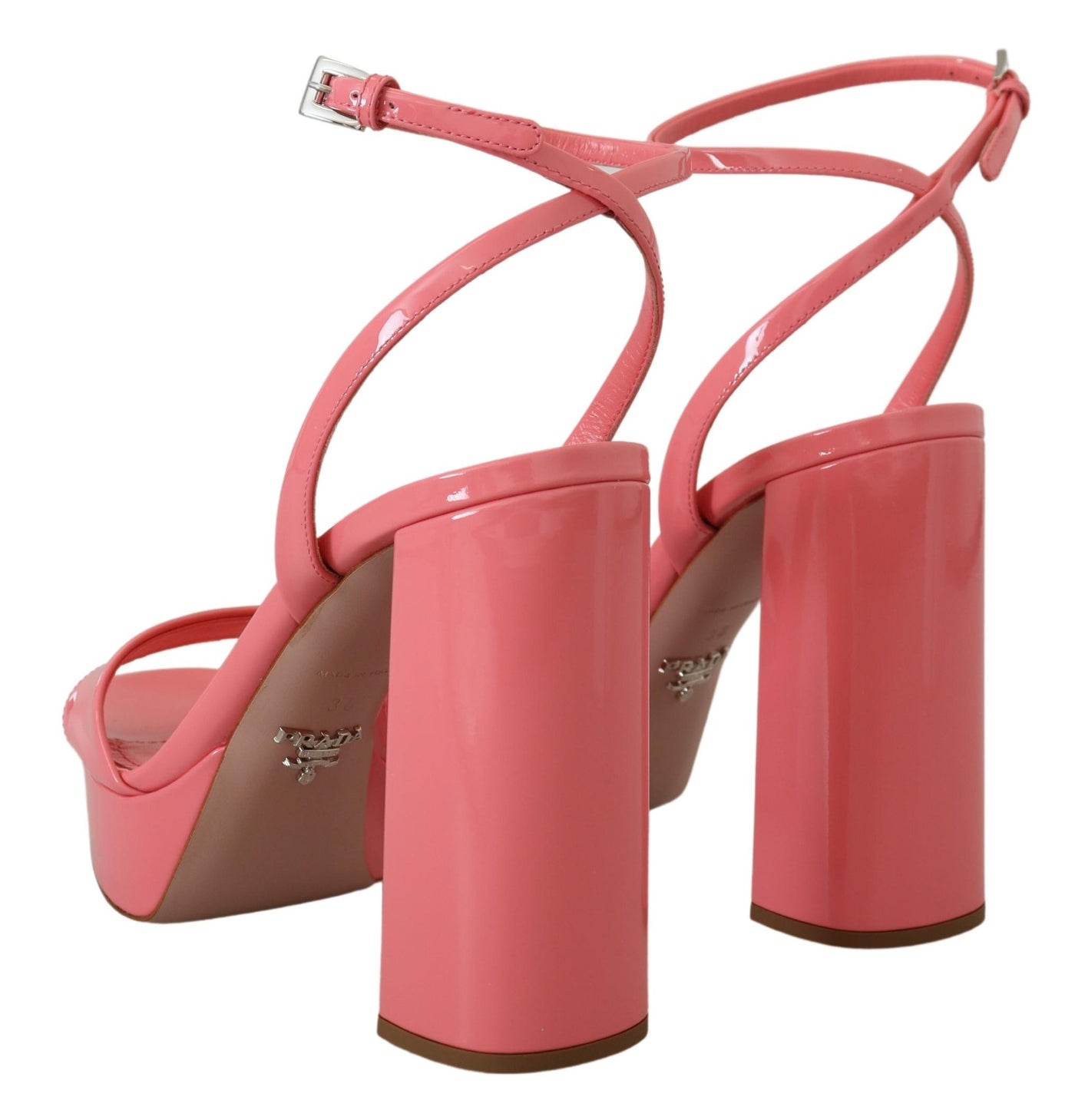 Pink Patent Sandals Ankle Strap Heels Sandal