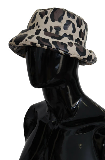 Multicolor Leopard Print Capello Men Bucket Cap Hat