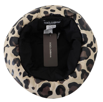 Multicolor Leopard Print Capello Men Bucket Cap Hat