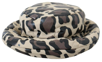 Multicolor Leopard Print Capello Men Bucket Cap Hat