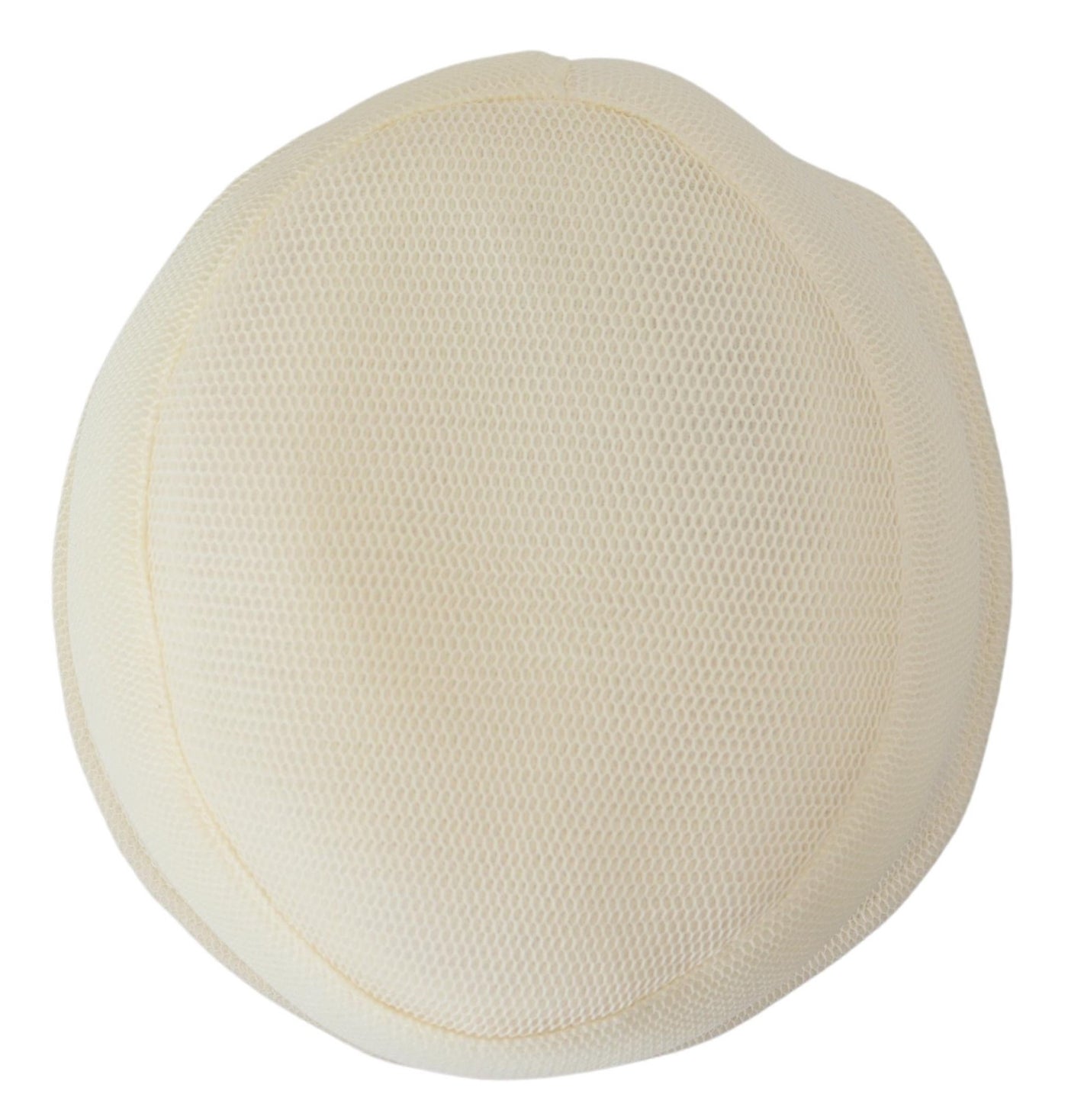 Off White Solid Polyester Bucket Men Hat