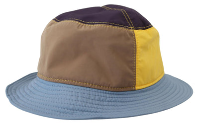 Multicolor Patchwork Polyester Bucket Hat