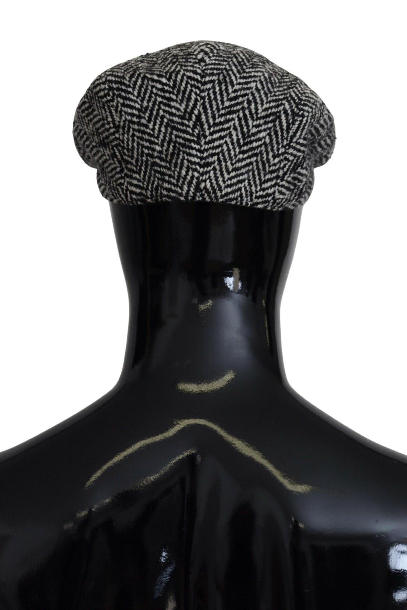 Black White Patterned Newsboy Men Hat