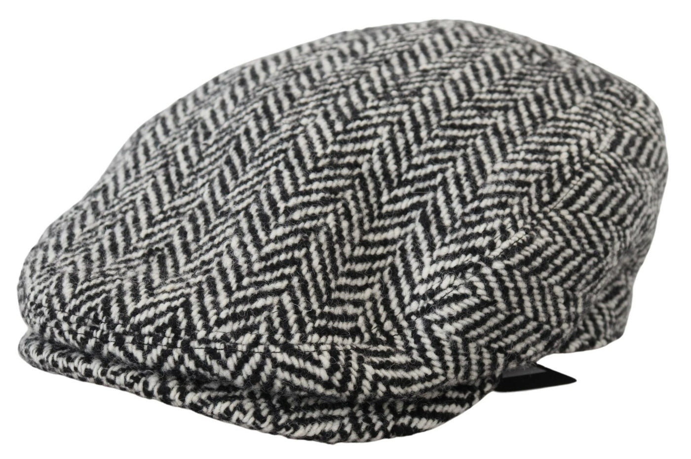 Black White Patterned Newsboy Men Hat