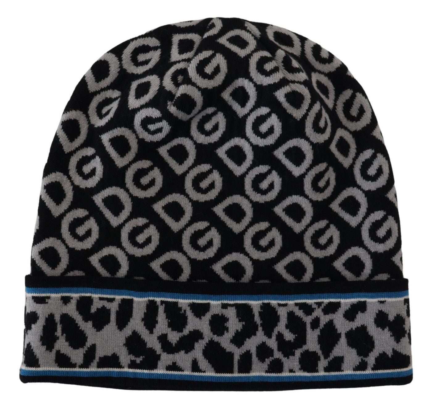 Multicolor Knit Logo Printed Beanie Hat