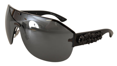 Black Crystal Embellished Oversized DG2150B Sunglasses