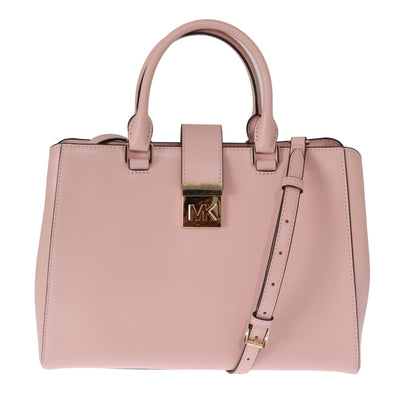 Pink MINDY Leather Shoulder Bag