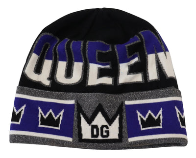 Multicolor DG Queen Print Winter Beanie Cap Hat